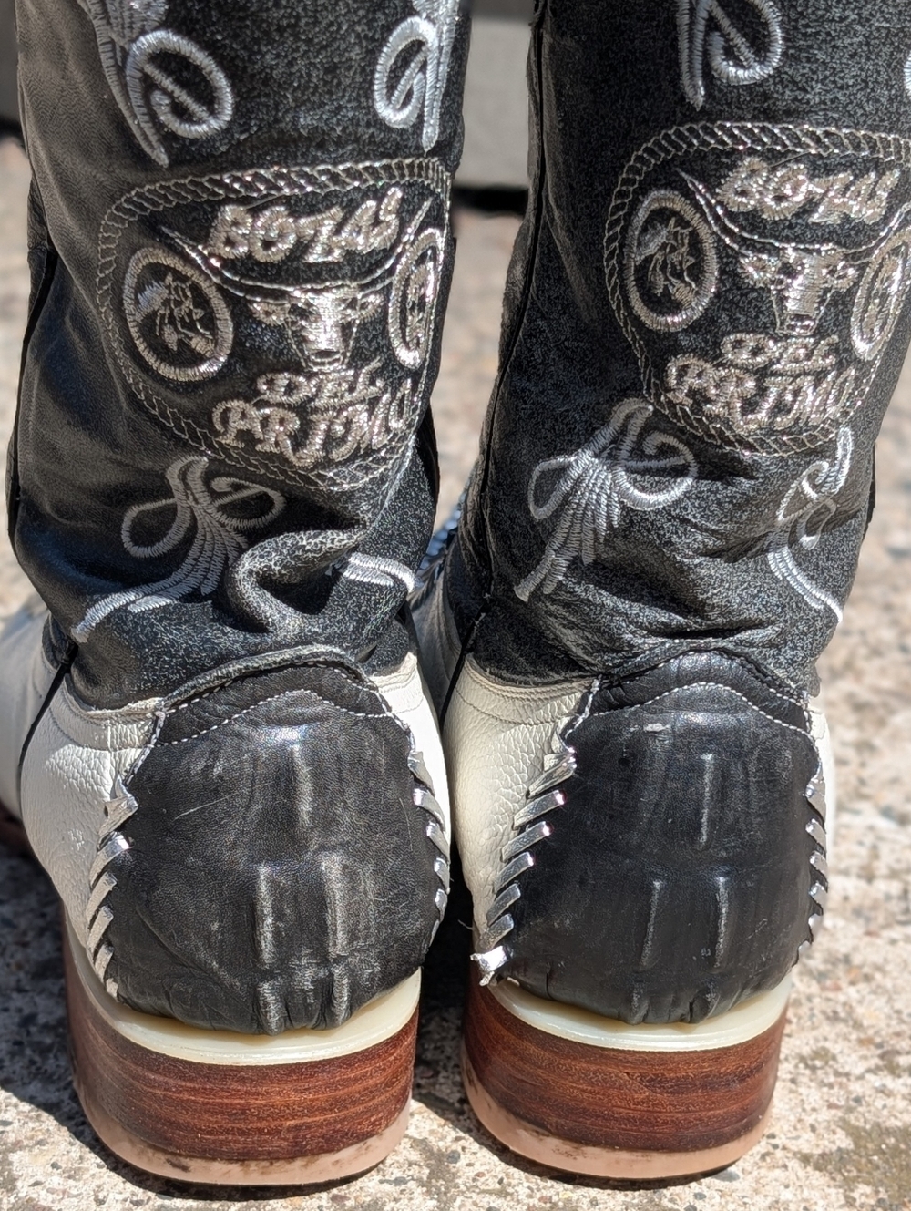 Botas Del Primo Rare Men's Leather Caiman Cowboy Boots Mexico 29 US 11/11.5 - Picture 6 of 16